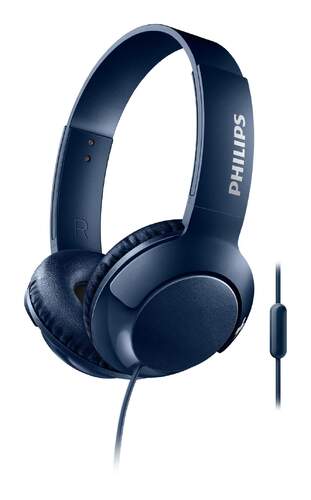 Auriculares Philips Bass+ SHL3075BL/00 Azul - Cable, 9-23.000 Hz